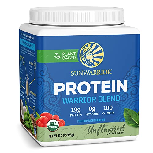 Sunwarrior - Warrior Blend, Plant Based, Raw Vegan Protein Powder with Peas & Hemp, Chocolate, 30 Servings, 26.4 Ounce - NutritionAdvice