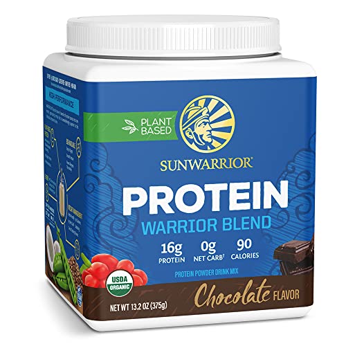 Sunwarrior - Warrior Blend, Plant Based, Raw Vegan Protein Powder with Peas & Hemp, Chocolate, 30 Servings, 26.4 Ounce - NutritionAdvice