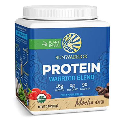 Sunwarrior - Warrior Blend, Plant Based, Raw Vegan Protein Powder with Peas & Hemp, Chocolate, 30 Servings, 26.4 Ounce - NutritionAdvice