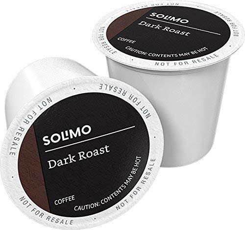 Solimo Dark Roast Coffee Pods 100 Ct. , Compatible with Keurig 2.0 K-Cup Brewers